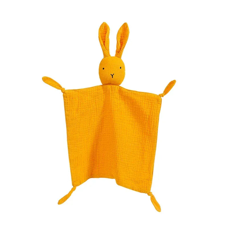Katoenen Slabbet met Knuffelkonijn De Knuffel rabbit B2-28x28cm