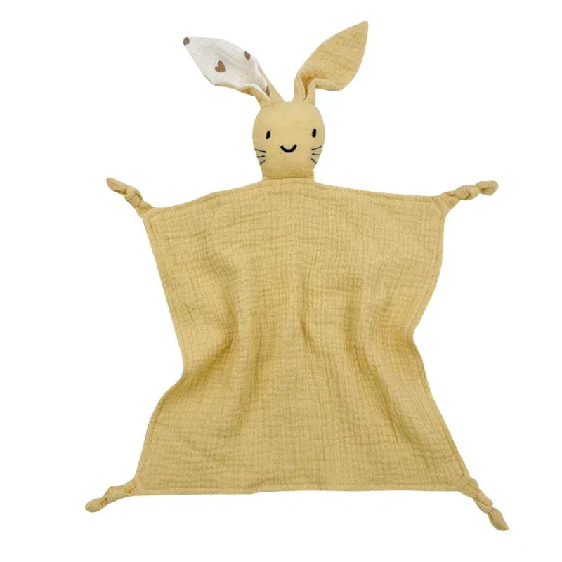 Katoenen Slabbet met Knuffelkonijn De Knuffel rabbit A17-30x30cm