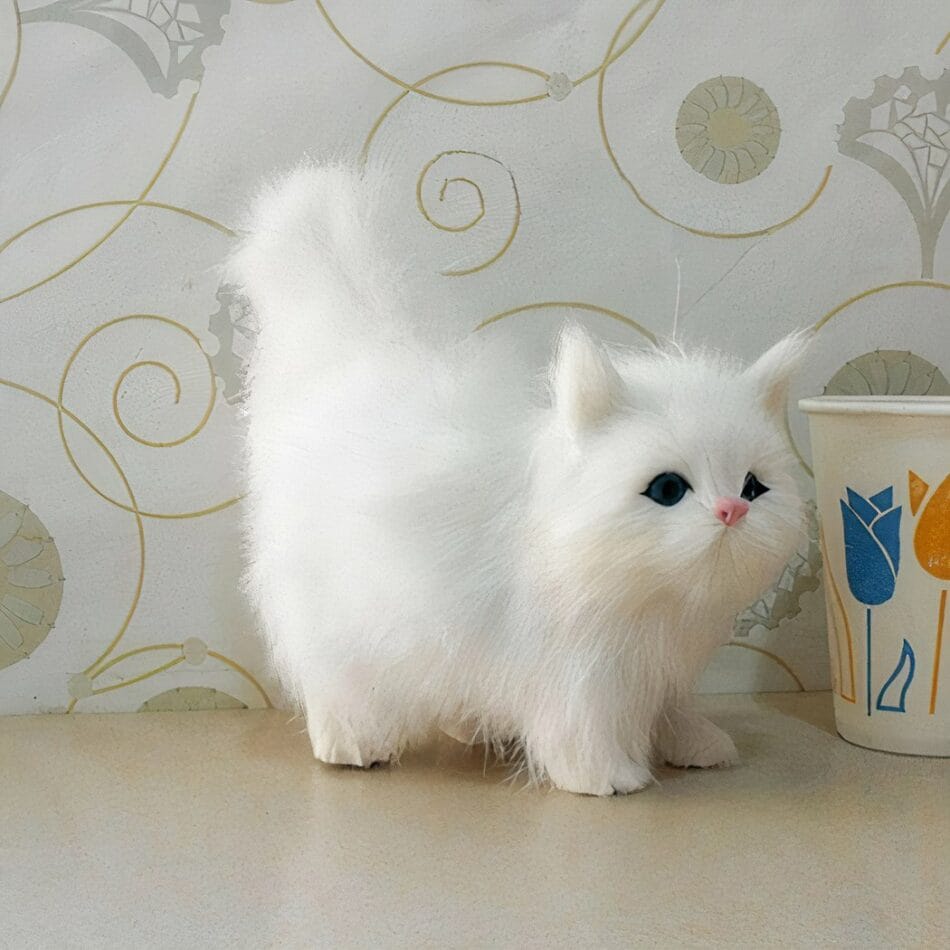 Kattenknuffel Met Lange Vacht Zacht Ultra Realistisch Voor Baby's De Knuffel