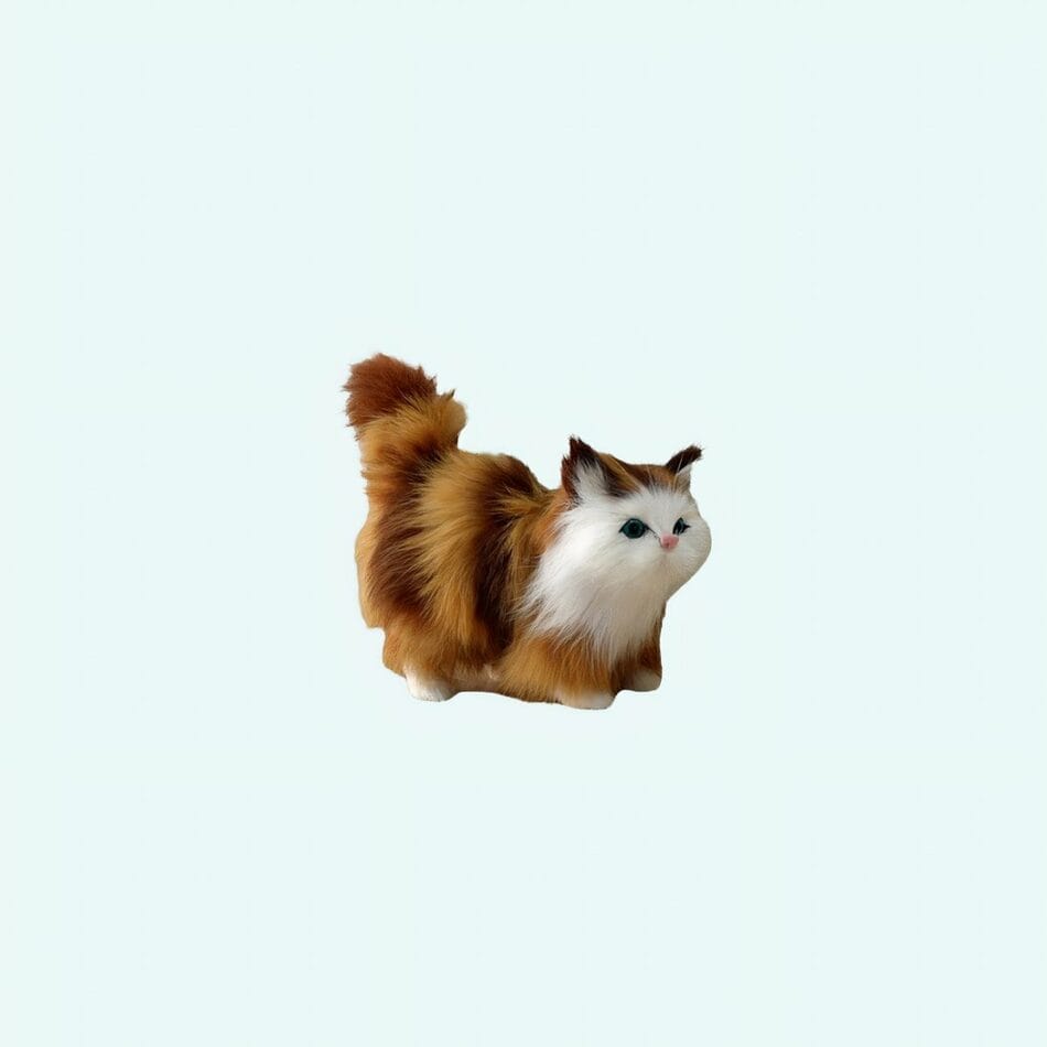 Kattenknuffel Met Lange Vacht Zacht Ultra Realistisch Voor Baby's De Knuffel