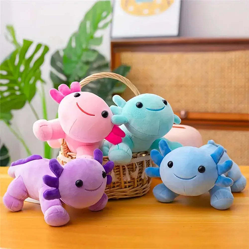 Kawaii Axolotl Knuffel 25 cm | 4 Kleuren De Knuffel