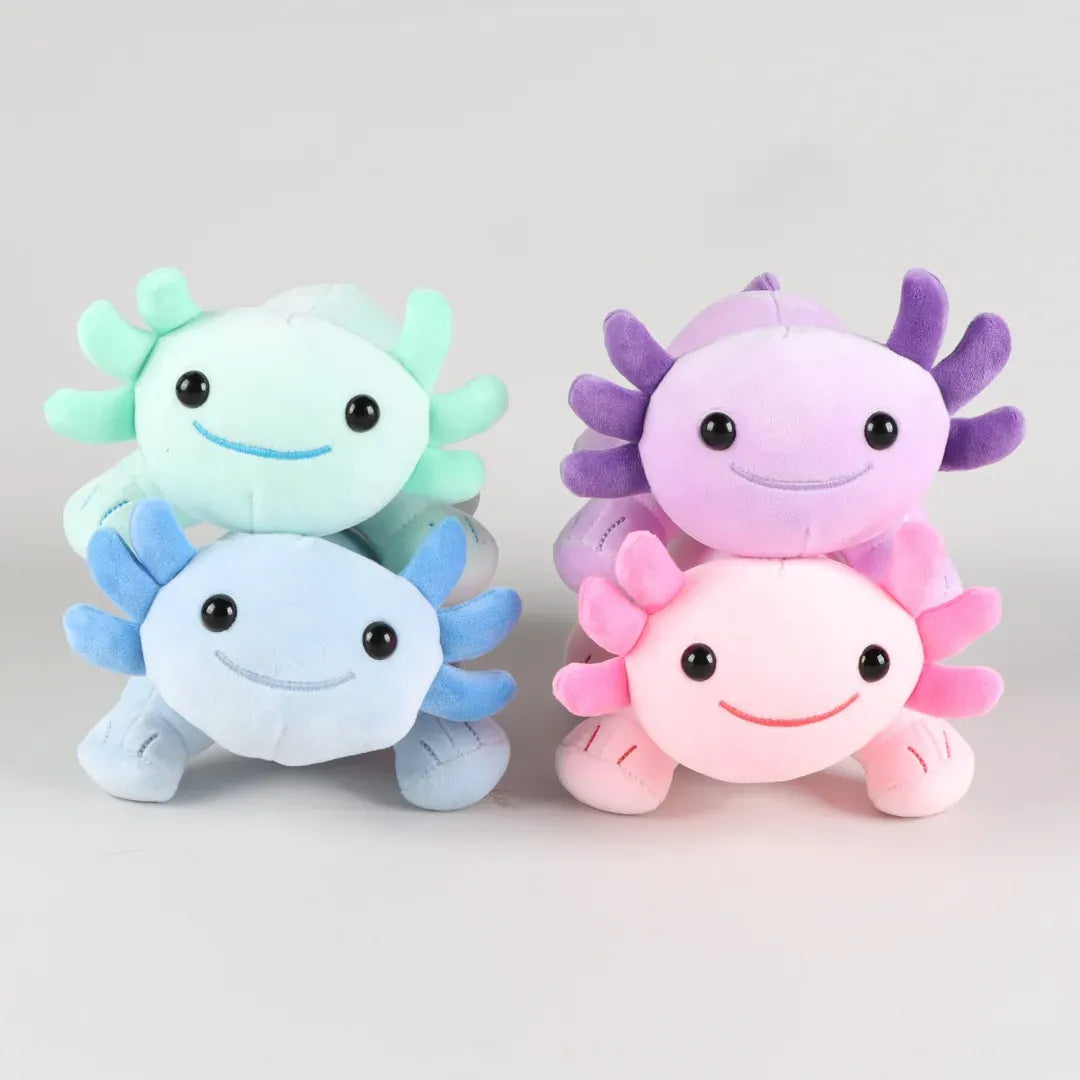 Kawaii Axolotl Knuffel 25 cm | 4 Kleuren De Knuffel