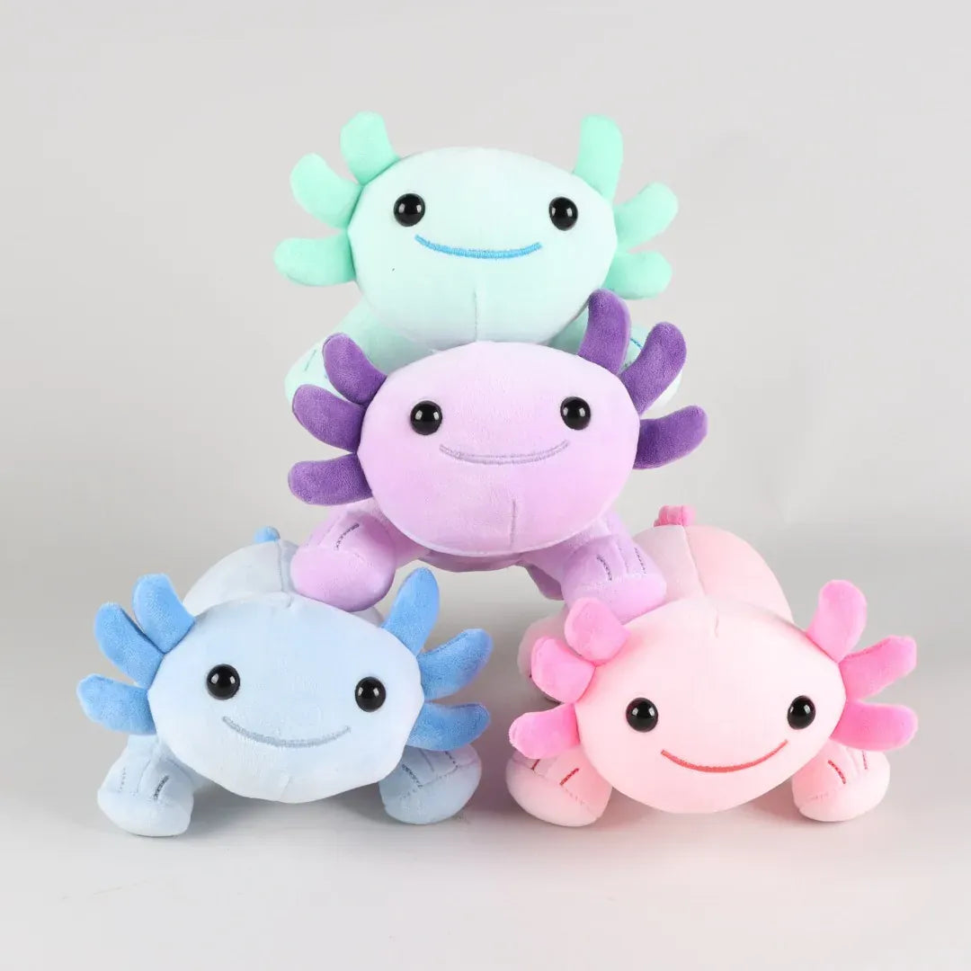 Kawaii Axolotl Knuffel 25 cm | 4 Kleuren De Knuffel