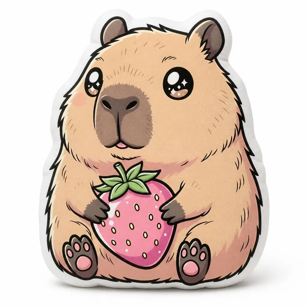 Kawaii Chibi Capybara Knuffelkussen | Pluche Sierkussen De Knuffel