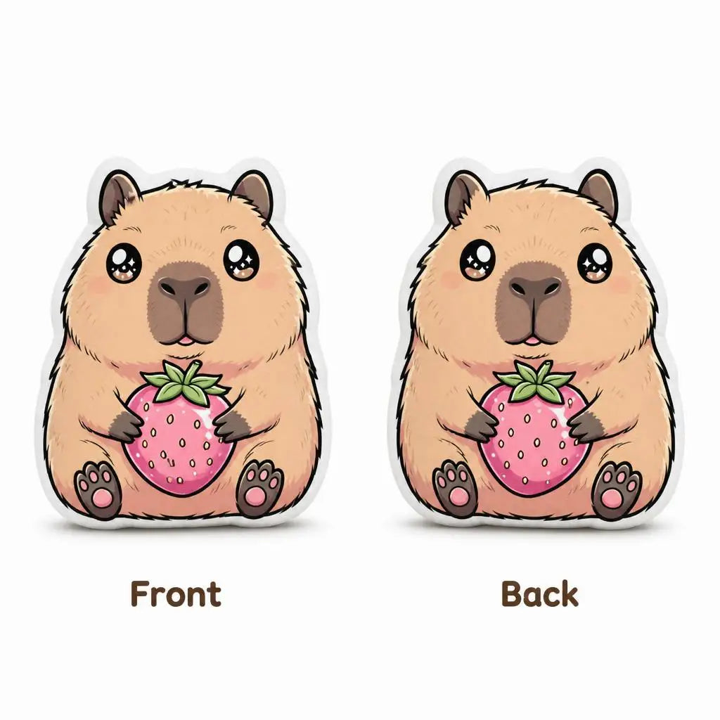 Kawaii Chibi Capybara Knuffelkussen | Pluche Sierkussen De Knuffel