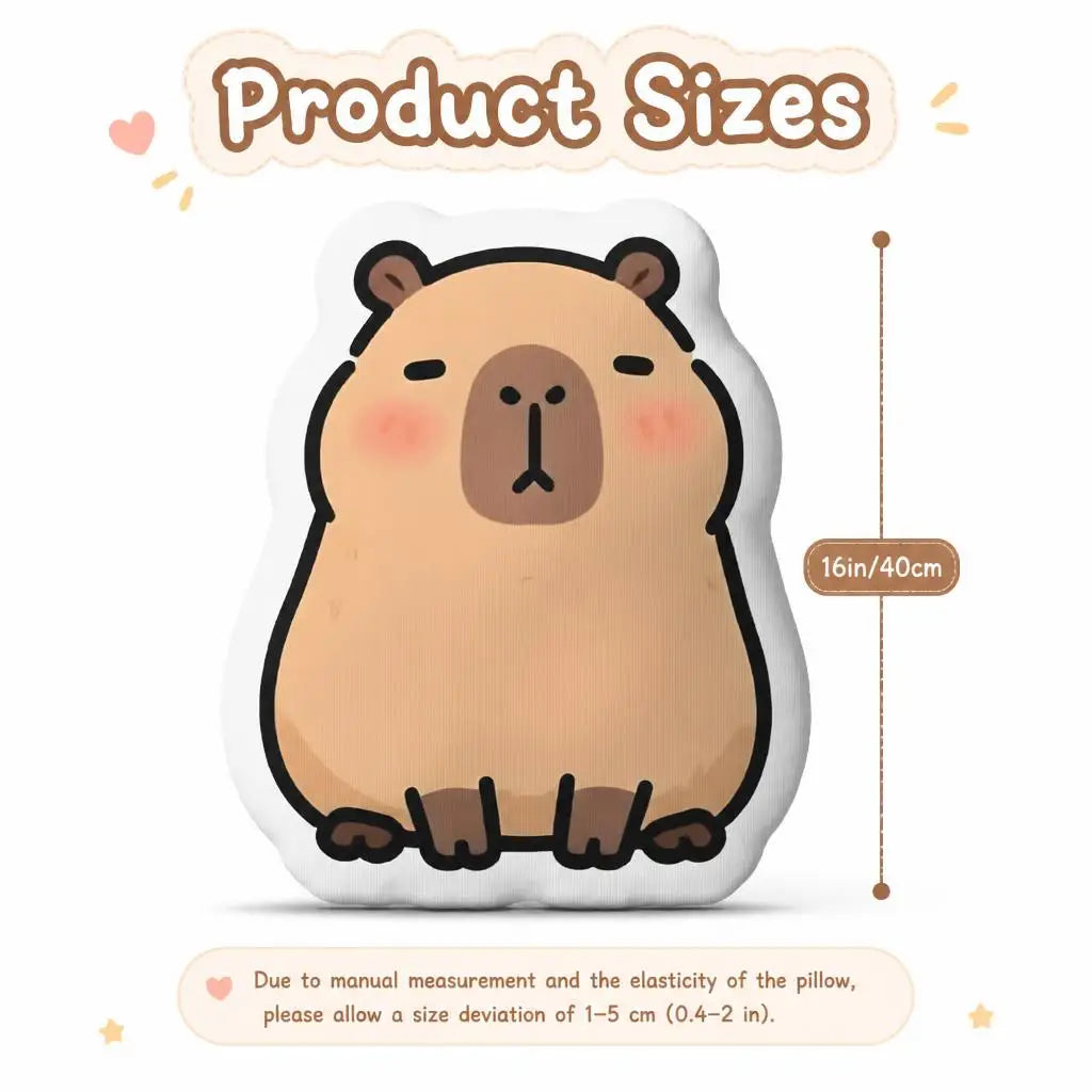 Kawaii Dier Capybara Knuffelkussen | Pluche Sierkussen De Knuffel