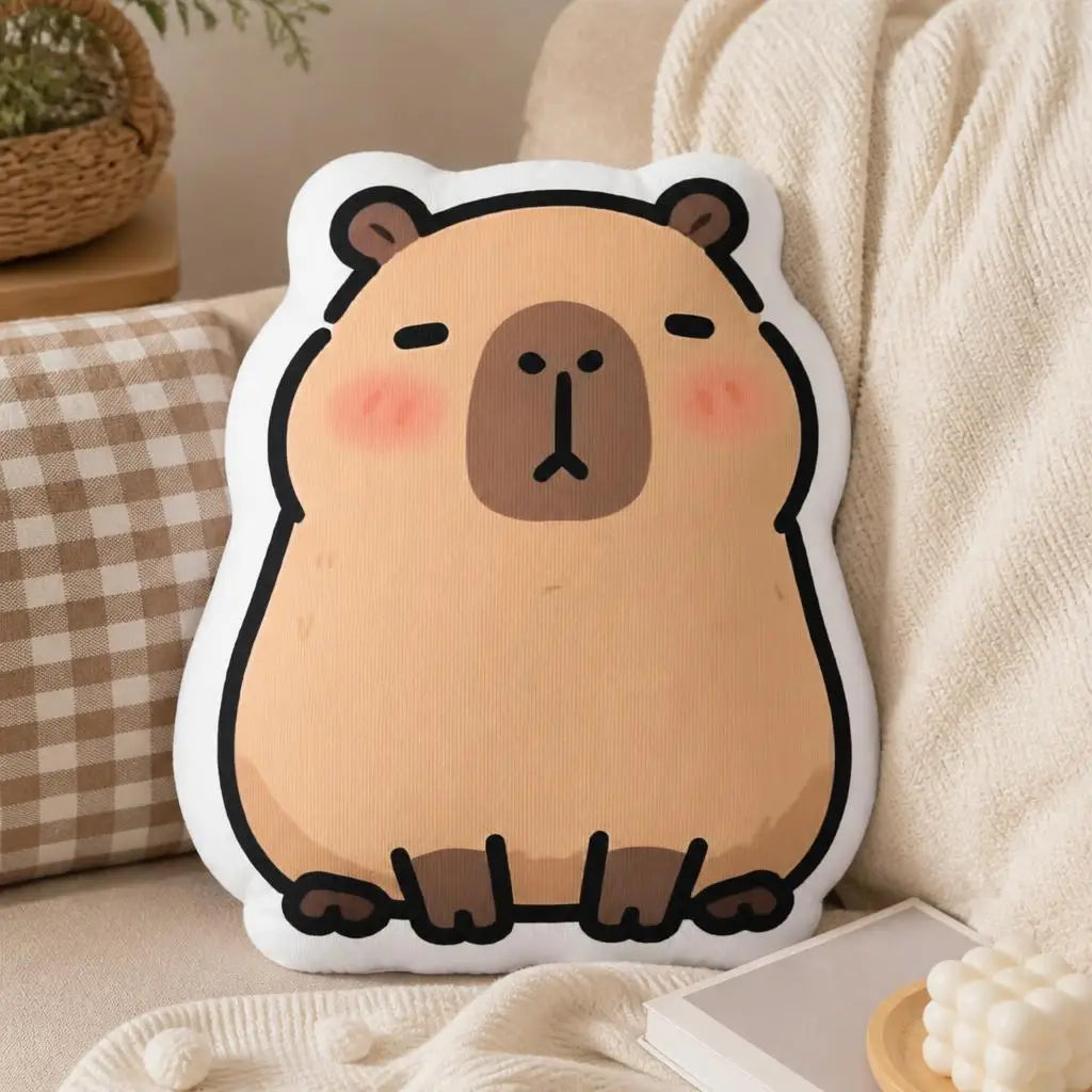 Kawaii Dier Capybara Knuffelkussen | Pluche Sierkussen De Knuffel