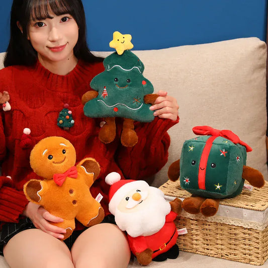Kawaii Kerst Knuffel 15 tot 28 cm | Kerstman, Kerstboom en Meer De Knuffel