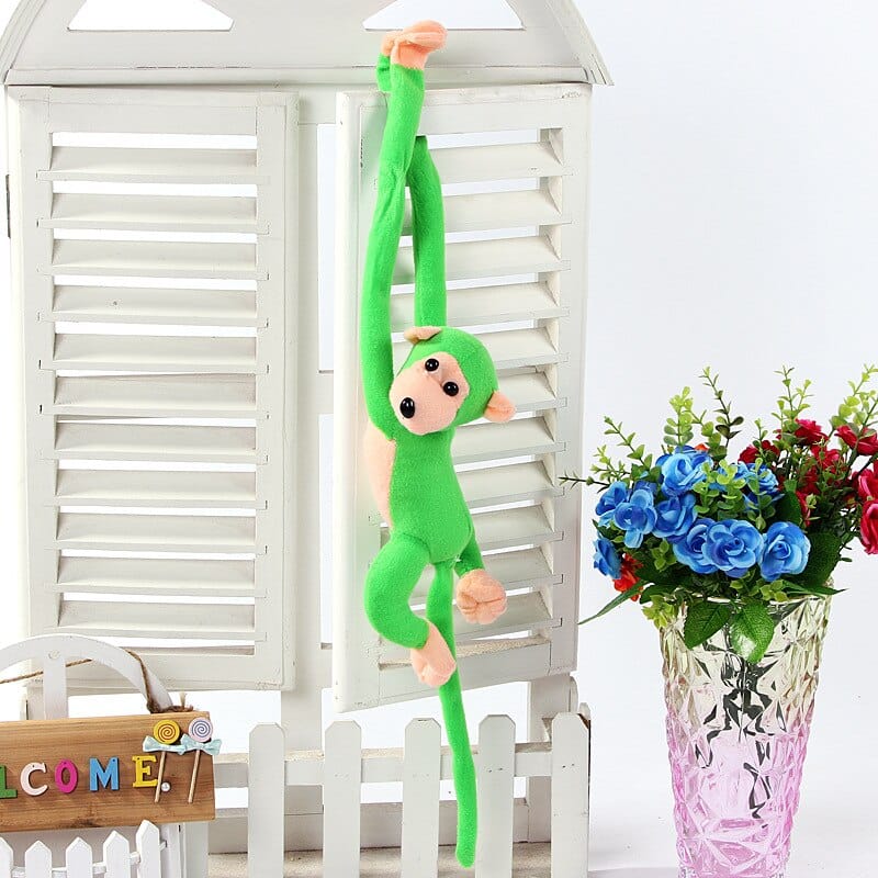 Kawaii Knuffel Aap met Lange Groene Staart De Knuffel
