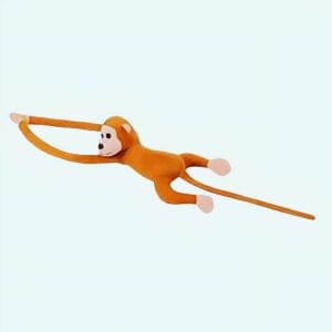 Kawaii Knuffel Aap met Lange Groene Staart De Knuffel
