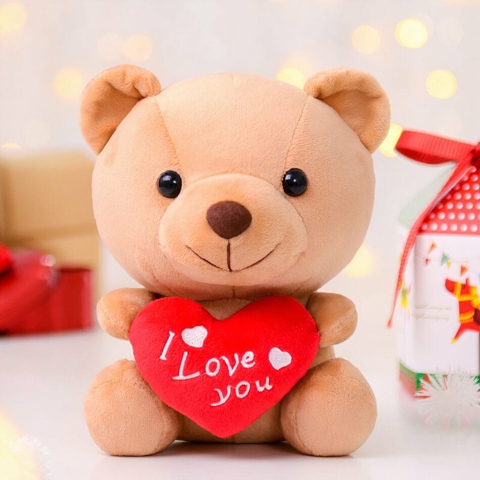 Kawaii Knuffel Beertje I Love You Liefdesknuffel met Zacht Pluche De Knuffel