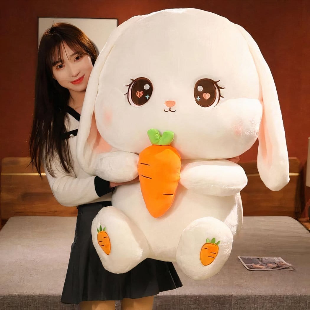Kawaii Knuffel Konijn met Wortel Zachte Speelknuffel De Knuffel 80cm