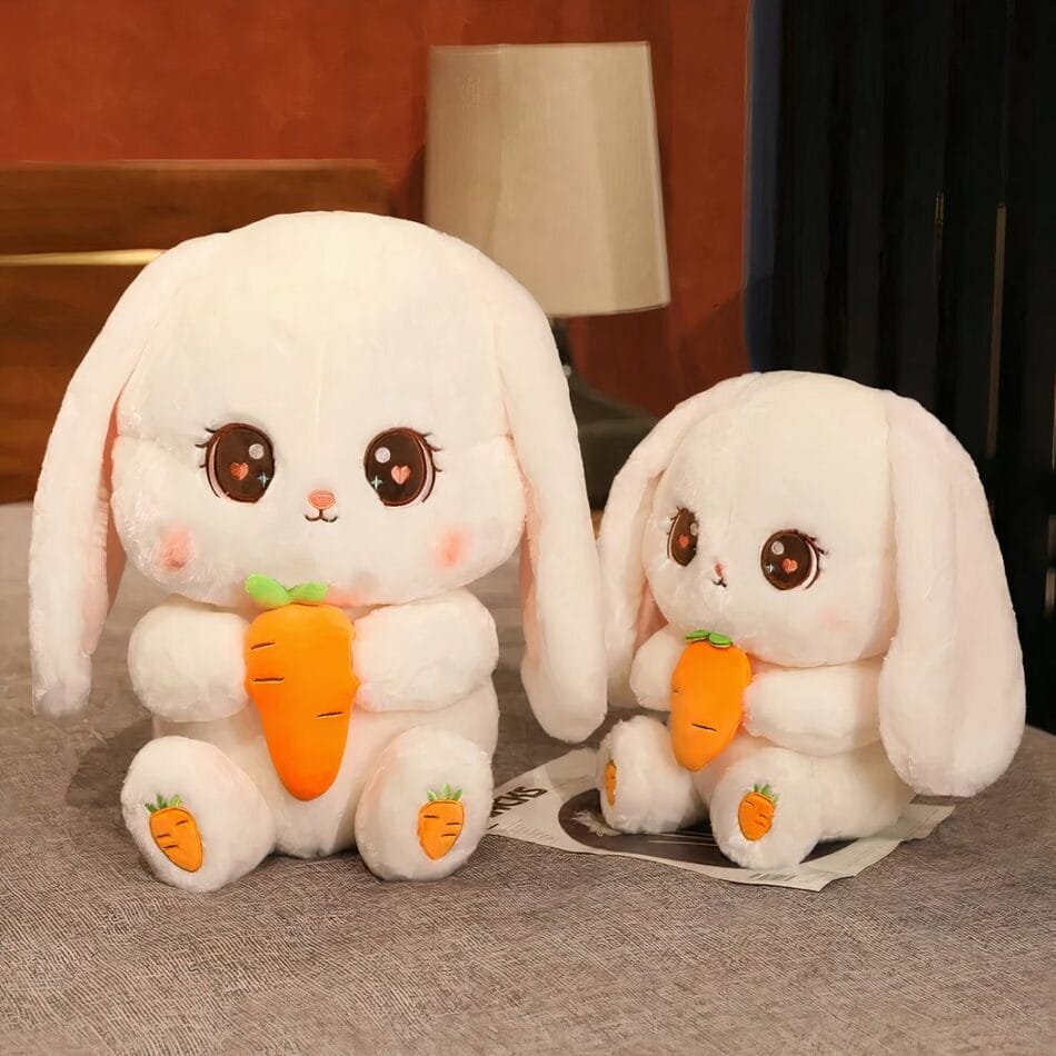 Kawaii Knuffel Konijn met Wortel Zachte Speelknuffel De Knuffel