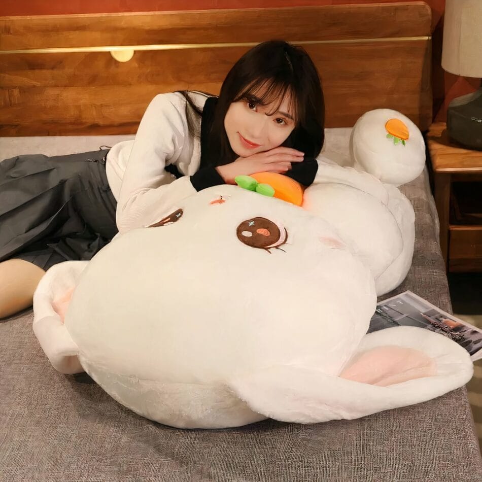 Kawaii Knuffel Konijn met Wortel Zachte Speelknuffel De Knuffel