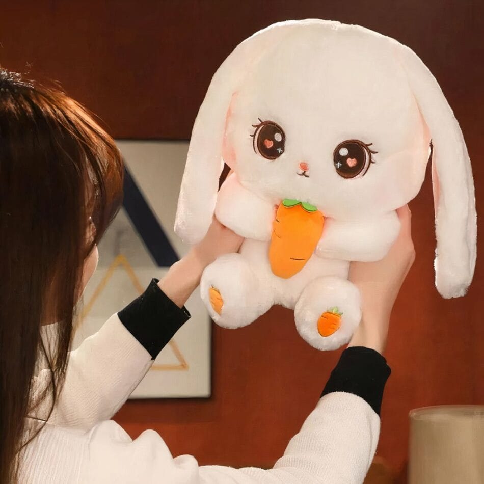 Kawaii Knuffel Konijn met Wortel Zachte Speelknuffel De Knuffel