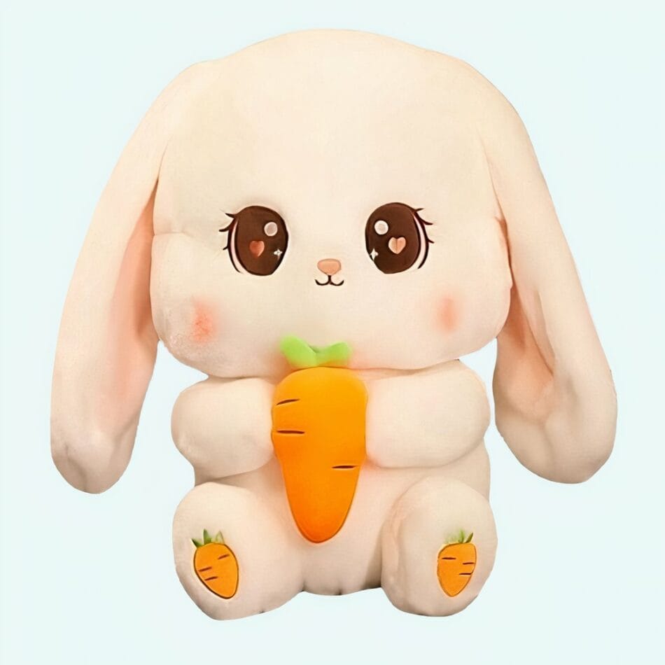 Kawaii Knuffel Konijn met Wortel Zachte Speelknuffel De Knuffel