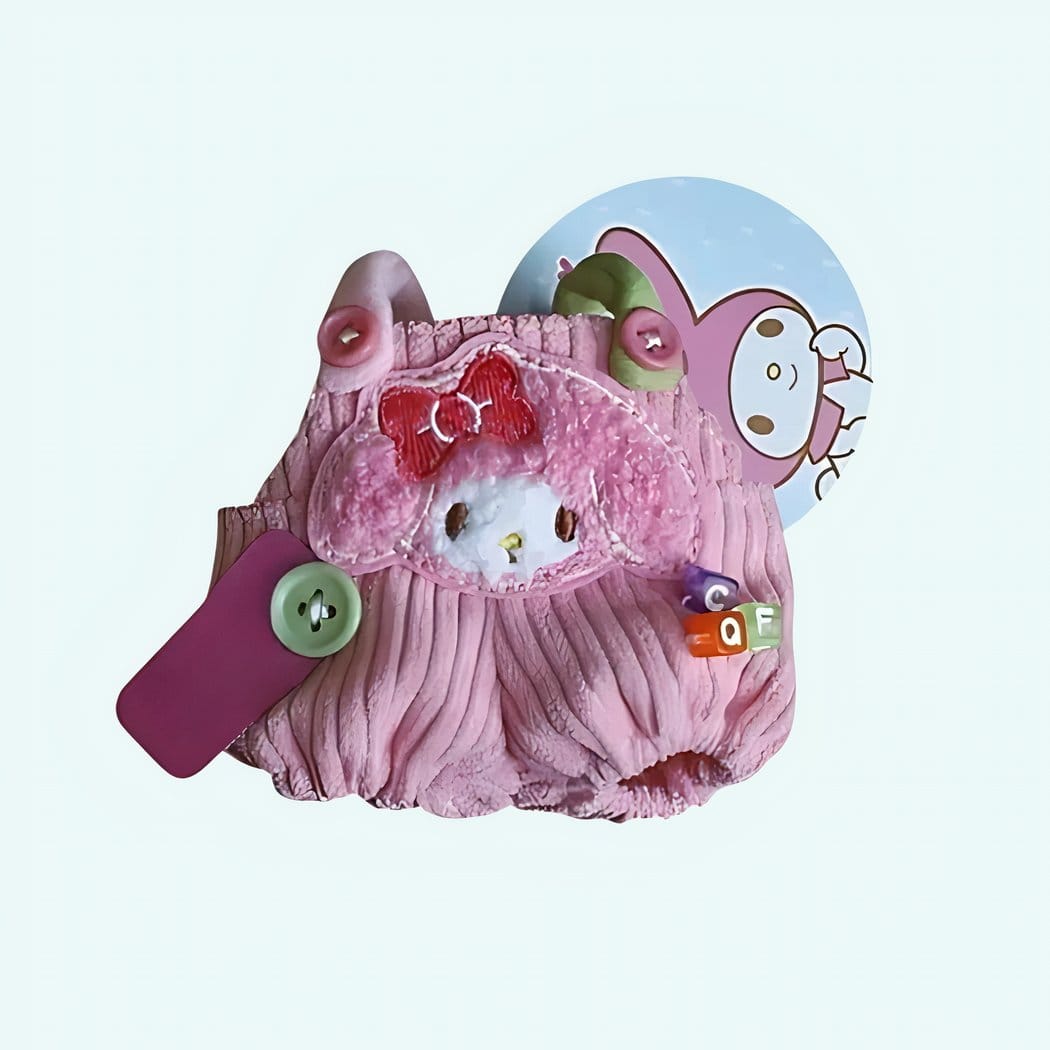 Kawaii Labubu Salopette Ultrazachte Corduroyachtige Fluweeltextuur De Knuffel roze