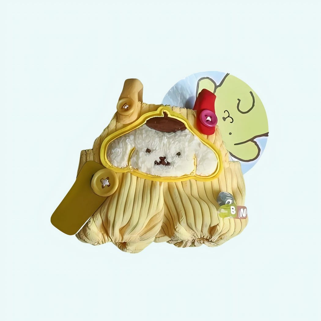Kawaii Labubu Salopette Ultrazachte Corduroyachtige Fluweeltextuur De Knuffel geel