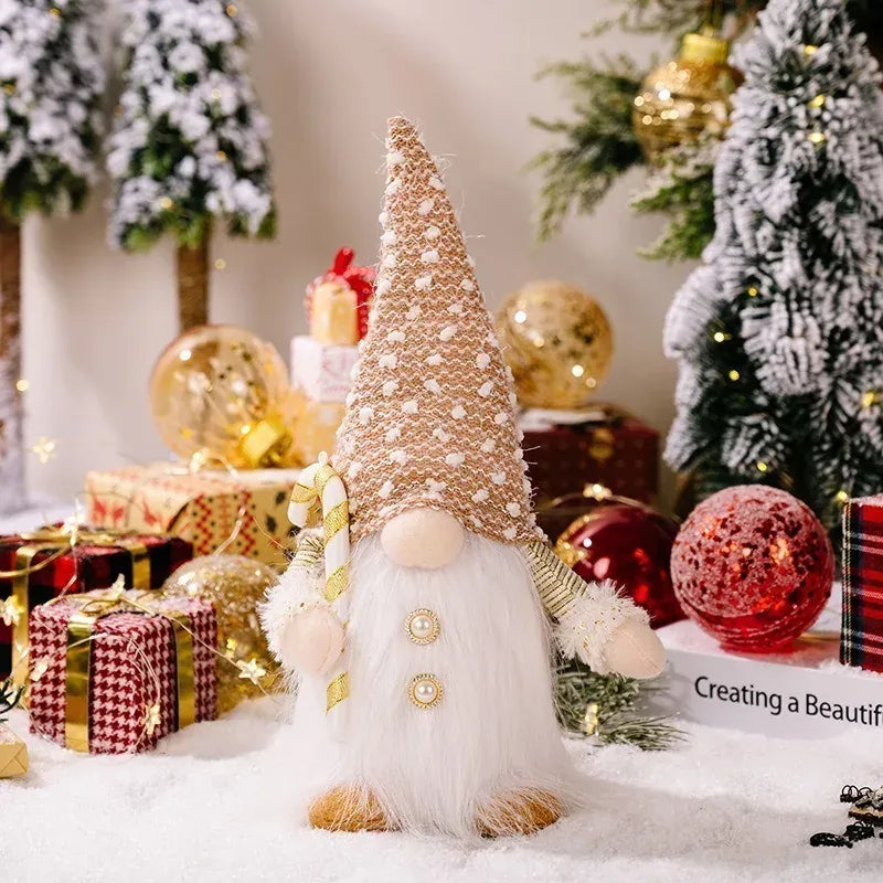 Kerst Kabouter met Licht 30 cm | Pluche Gnoom of Set De Knuffel C1 30 cm