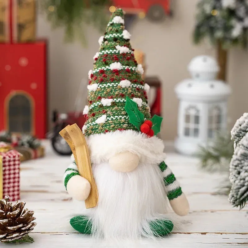 Kerst Kabouter met Licht 30 cm | Pluche Gnoom of Set De Knuffel A1 30 cm