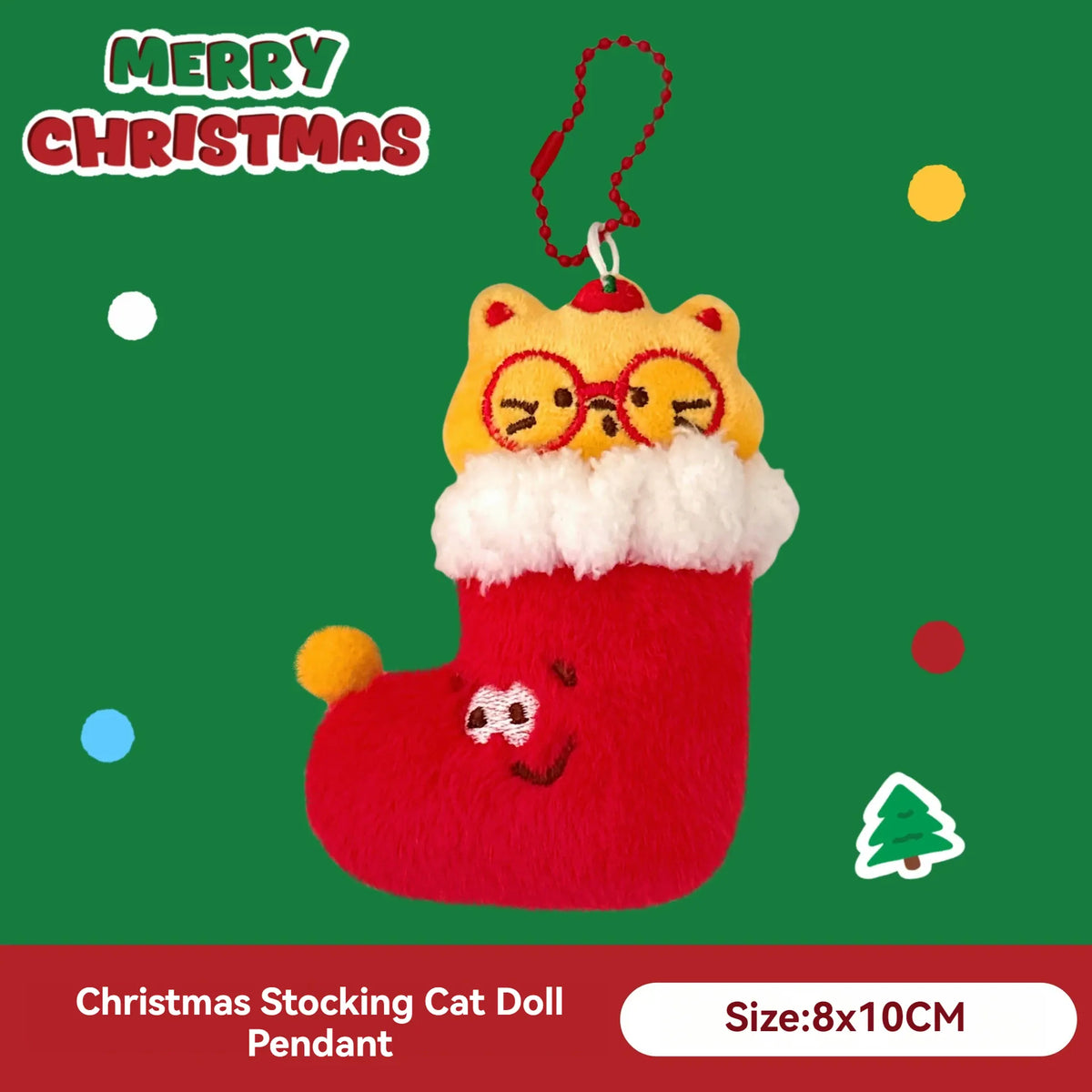 Kerst Knuffel Sleutelhanger | Pluche Kersthanger voor Tas De Knuffel Model D