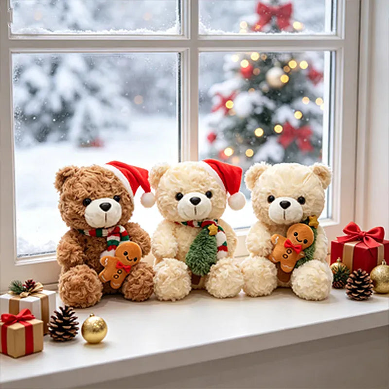 Kerst Knuffel | Teddybeer, Peperkoekman of Kerstboom, 6 Modellen De Knuffel