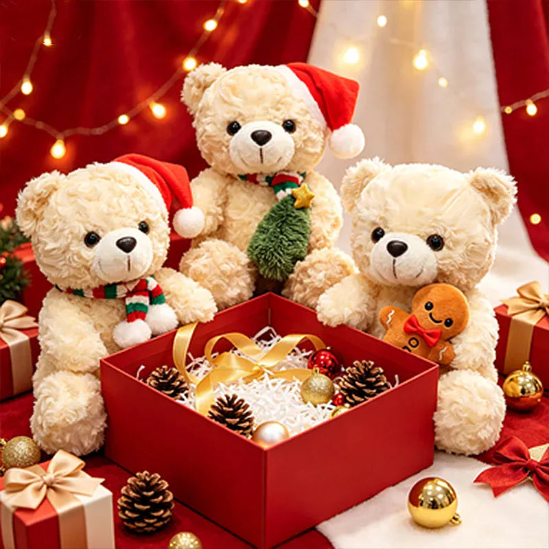 Kerst Knuffel | Teddybeer, Peperkoekman of Kerstboom, 6 Modellen De Knuffel