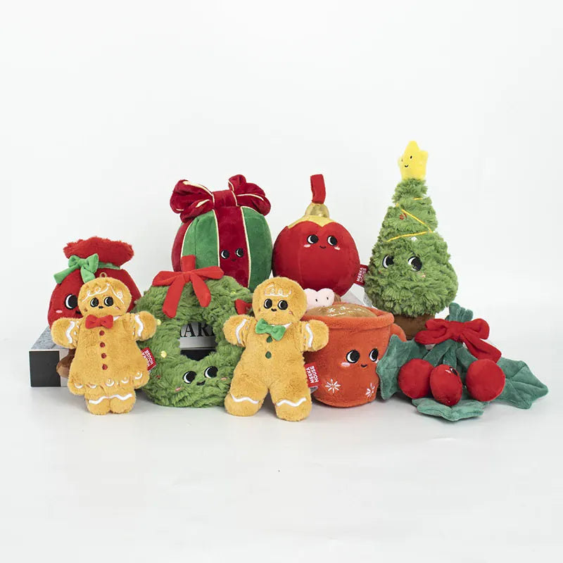 Kerst Knuffeltjes | Kerstboom, Peperkoekmannetje, Ster en Meer De Knuffel
