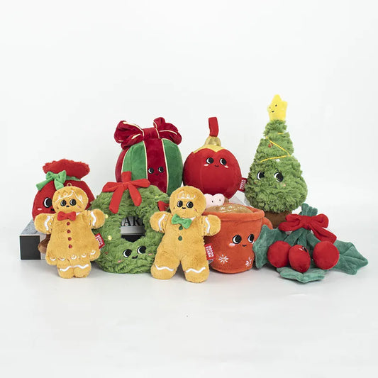 Kerst Knuffeltjes | Kerstboom, Peperkoekmannetje, Ster en Meer De Knuffel