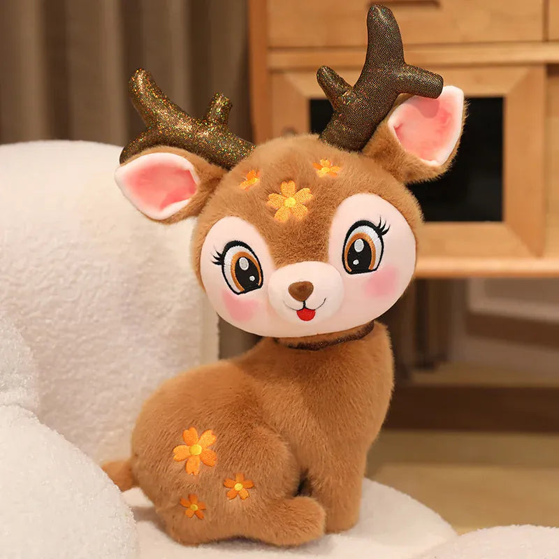 Kerst Rendier Knuffel 30 cm | Zacht Hertje De Knuffel