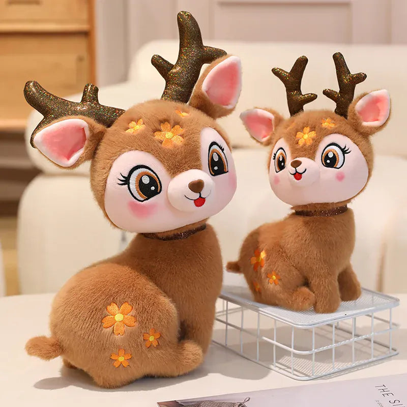 Kerst Rendier Knuffel 30 cm | Zacht Hertje De Knuffel