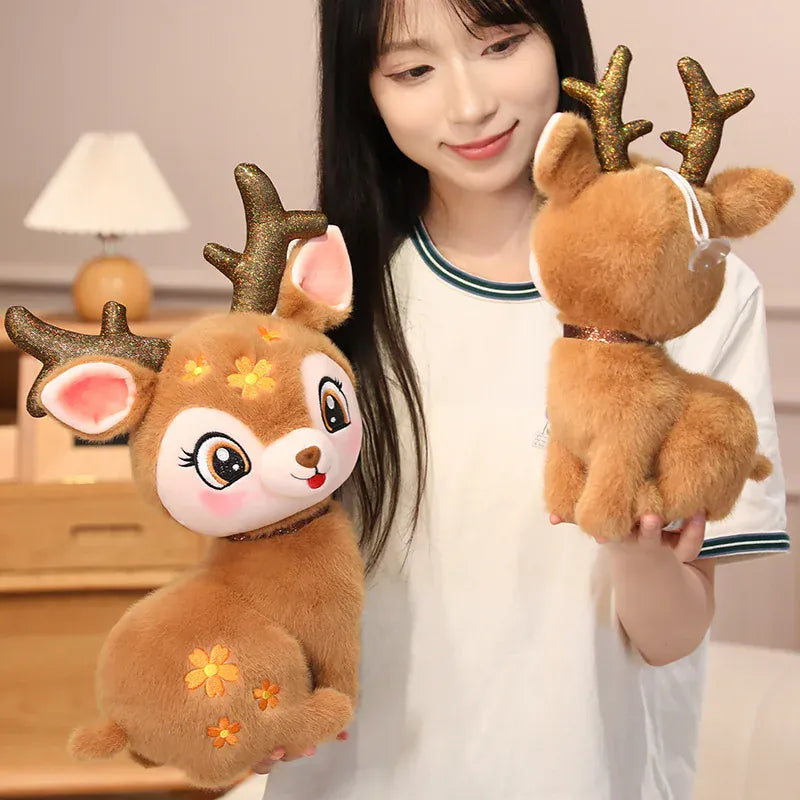 Kerst Rendier Knuffel 30 cm | Zacht Hertje De Knuffel