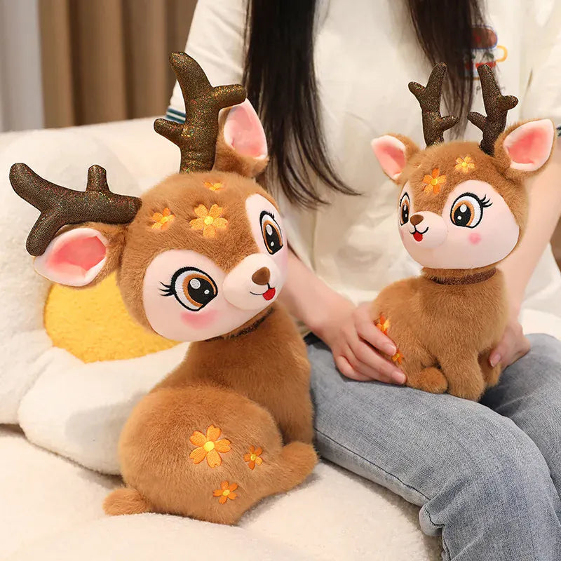 Kerst Rendier Knuffel 30 cm | Zacht Hertje De Knuffel