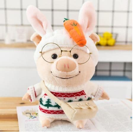 Kerstknuffel Varken in Feestelijke Kersttrui De Knuffel