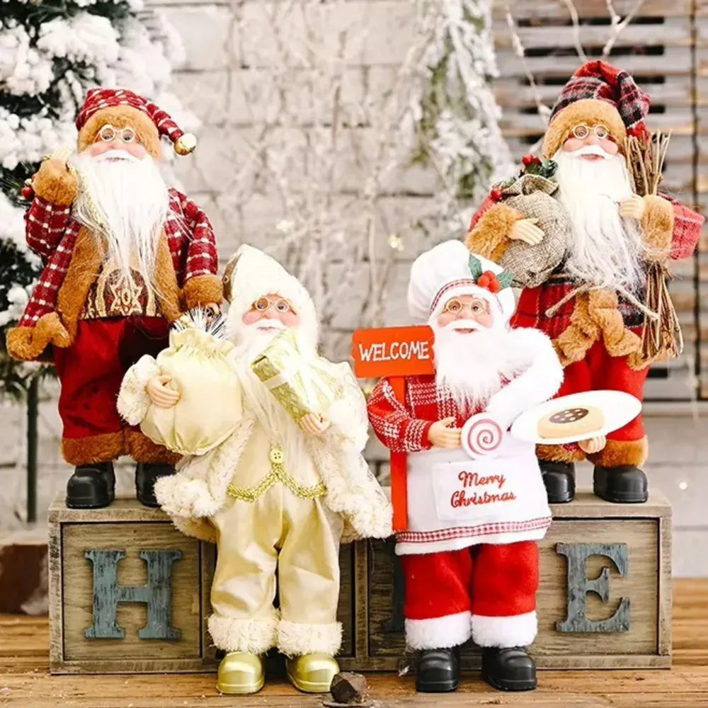 Kerstman en Kabouter Knuffel 30 cm | Kerst Decoratie De Knuffel