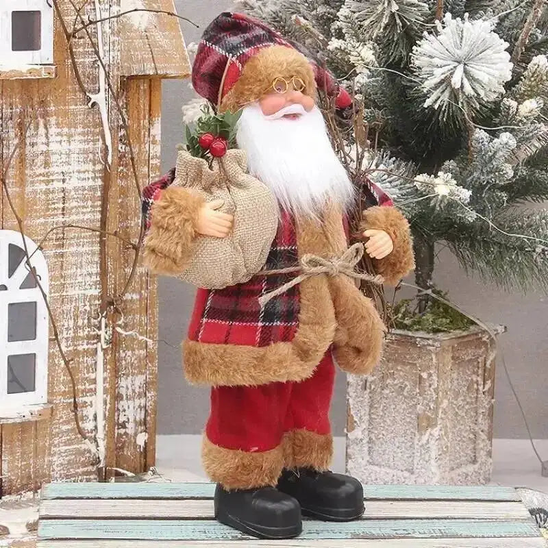 Kerstman en Kabouter Knuffel 30 cm | Kerst Decoratie De Knuffel