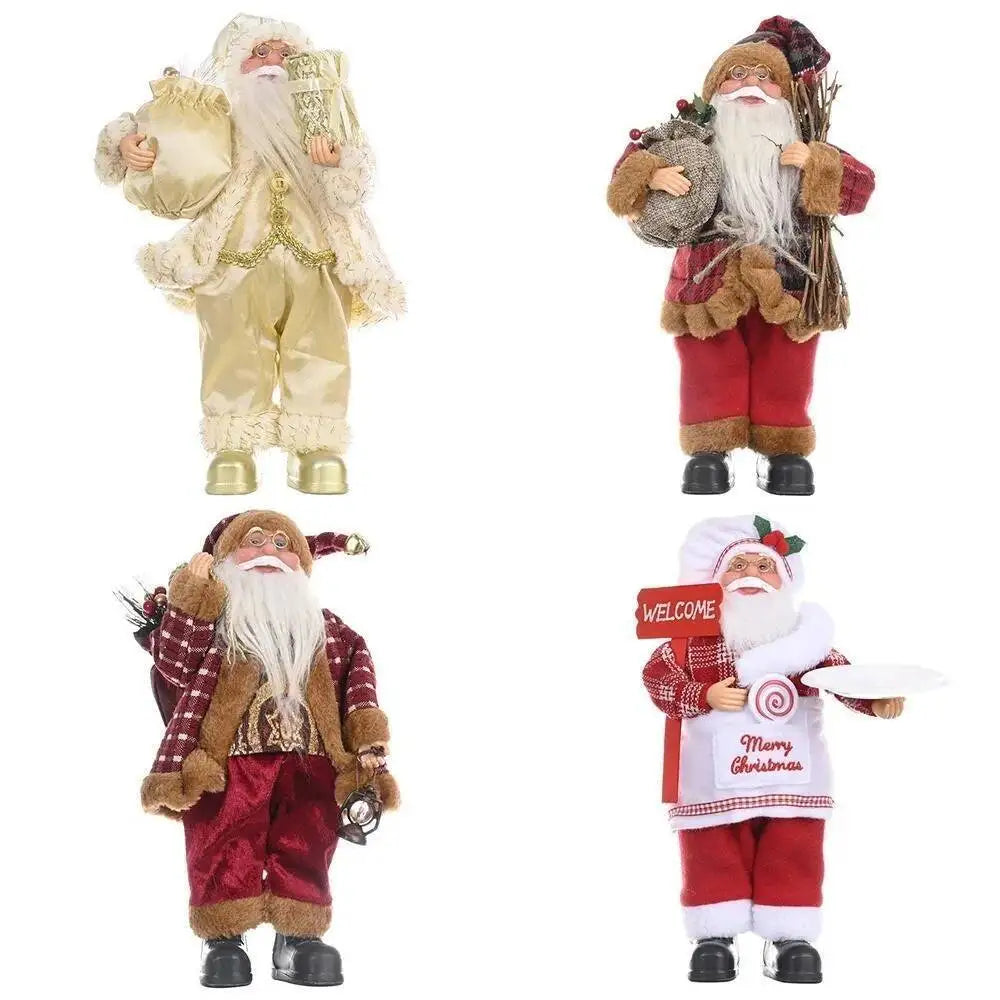Kerstman en Kabouter Knuffel 30 cm | Kerst Decoratie De Knuffel