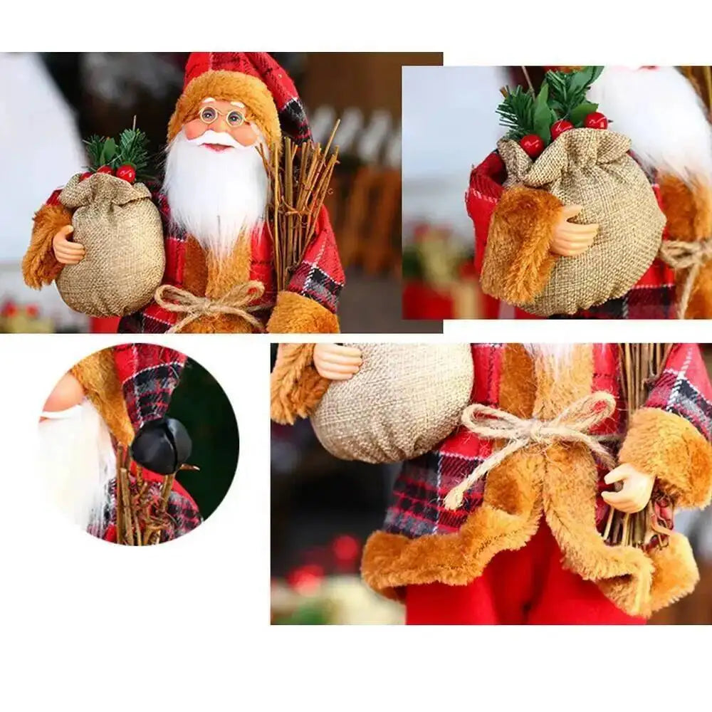 Kerstman en Kabouter Knuffel 30 cm | Kerst Decoratie De Knuffel
