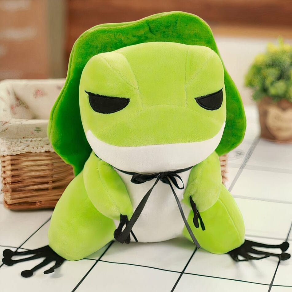 Kikkerknuffel met Hoed Sleutelhanger Accessoires De Knuffel
