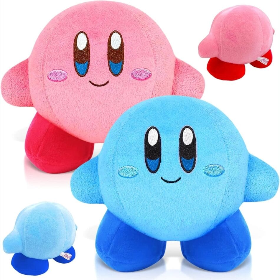 Kirby Glimlachende Knuffel Roze of Blauwe 14 cm De Knuffel