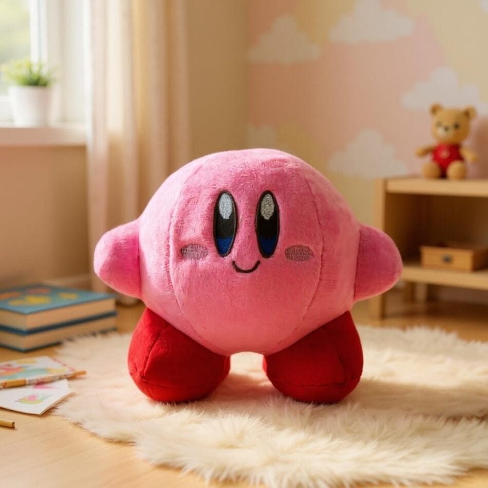 Kirby Glimlachende Knuffel Roze of Blauwe 14 cm De Knuffel