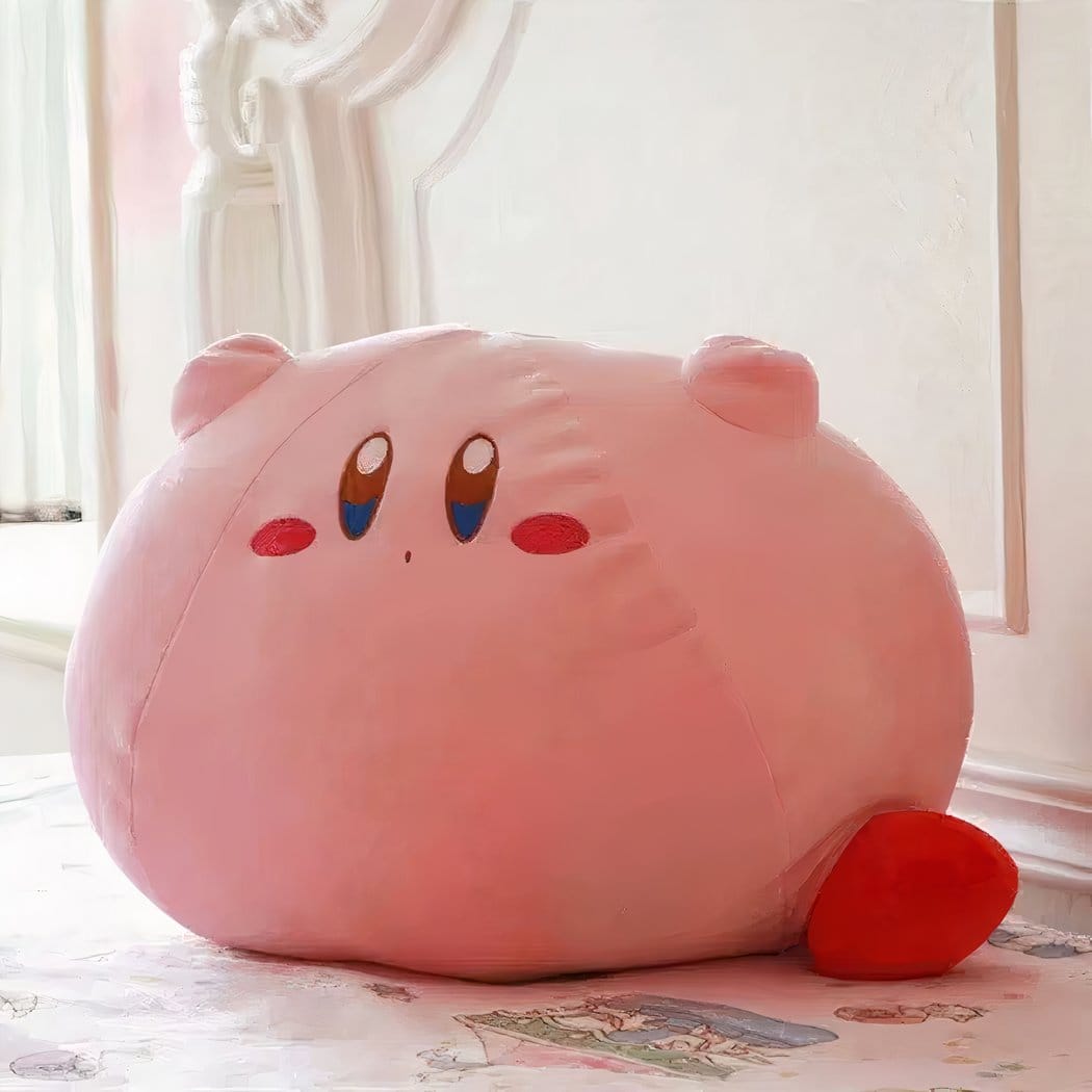 Kirby Roze Knuffel Met Rode Wangen Zachte Pluche De Knuffel 24cmx18cm