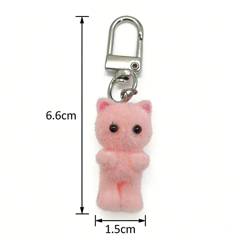 Kitten Knuffel Sleutelhanger | Zachte Pluche Mini Kat Tashanger De Knuffel Roze