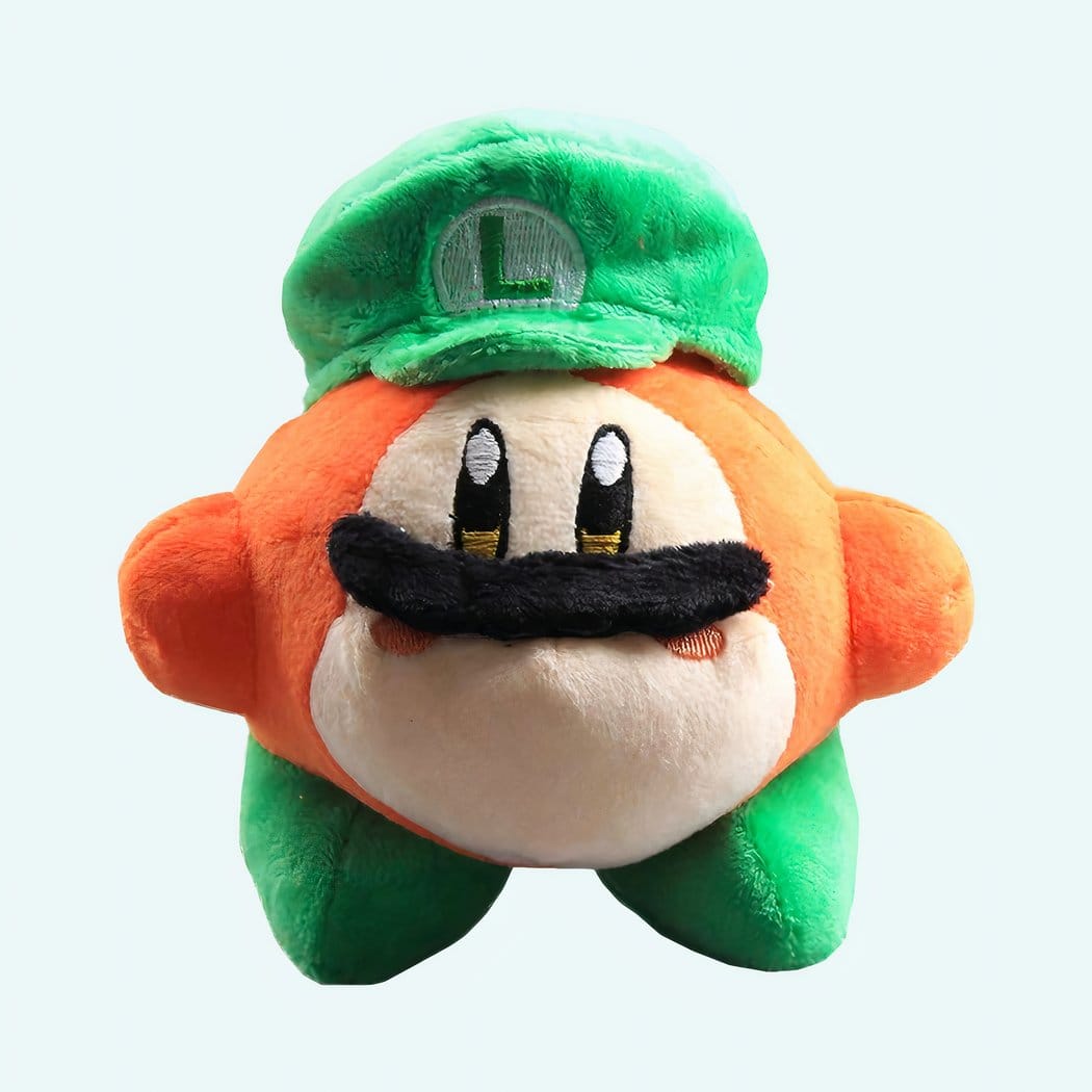Kleine Kawaii Knuffel Kirby Verkleed Als Luigi 10 cm De Knuffel