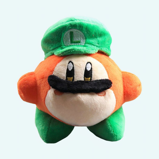 Kleine Kawaii Knuffel Kirby Verkleed Als Luigi 10 cm De Knuffel
