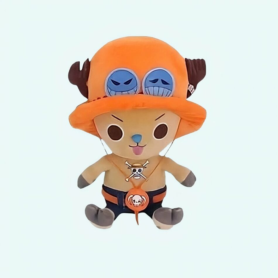 Kleine Knuffel Chopper One Piece Oranje 10 Cm Ultra Zacht De Knuffel