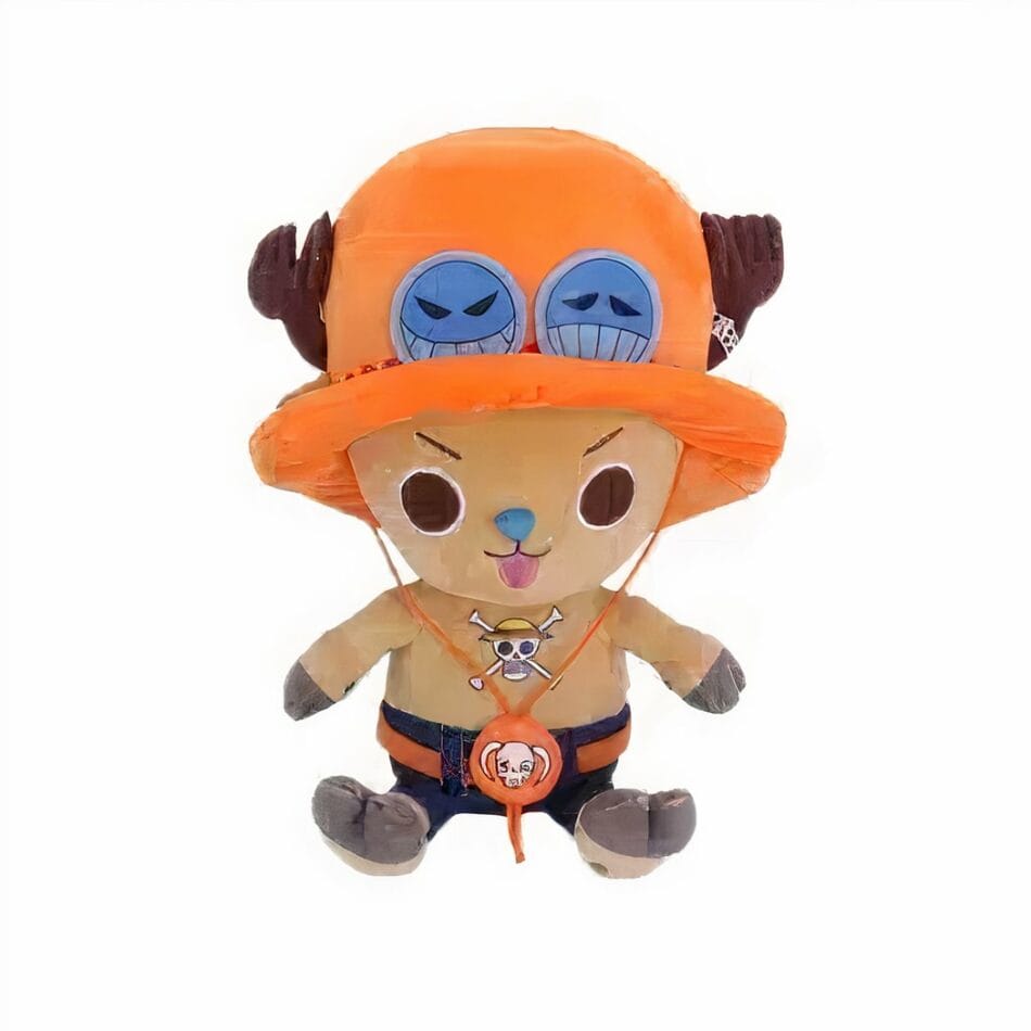 Kleine Knuffel Chopper One Piece Oranje 10 Cm Ultra Zacht De Knuffel