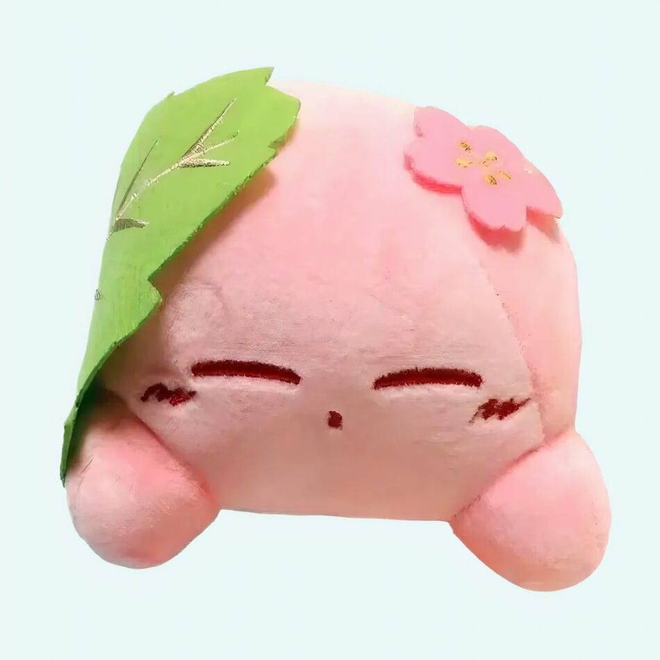 Kleine Knuffel Kirby met Groen Blad Nintendo Plush De Knuffel