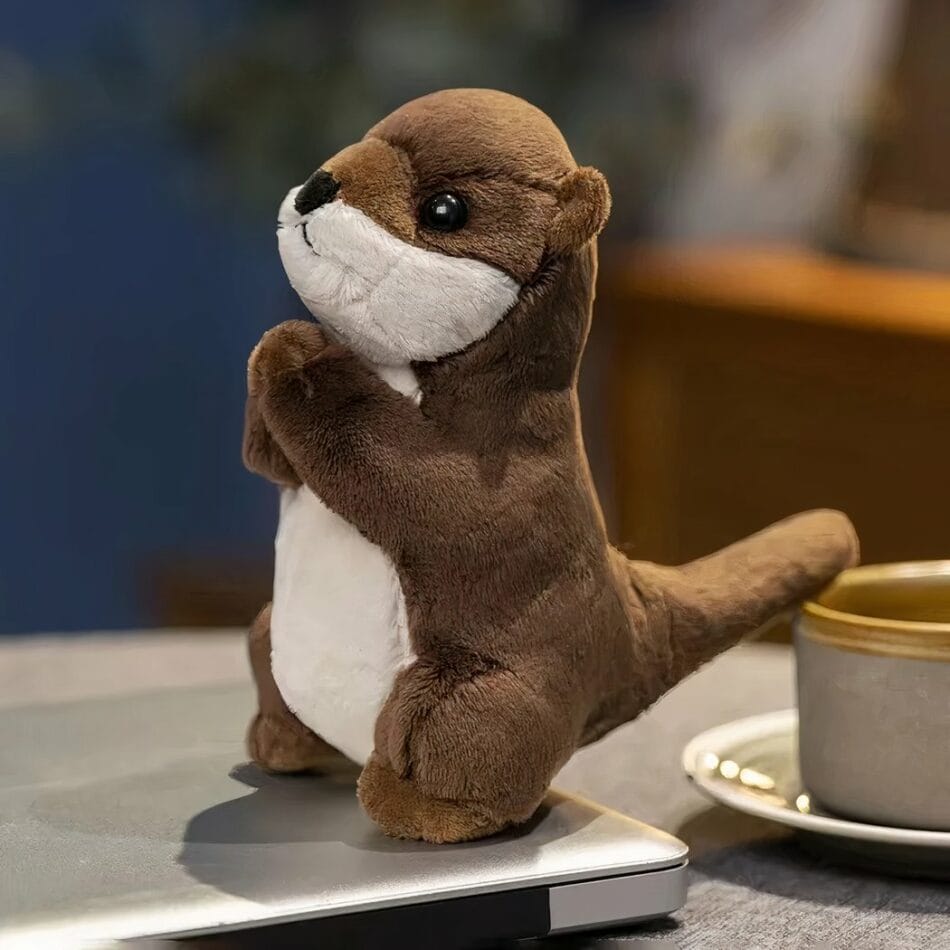 Kleine Knuffel Otter Biddend Zachte Vacht 19 cm De Knuffel