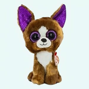 Kleine Knuffelhond Met Multicolor Halsband De Knuffel